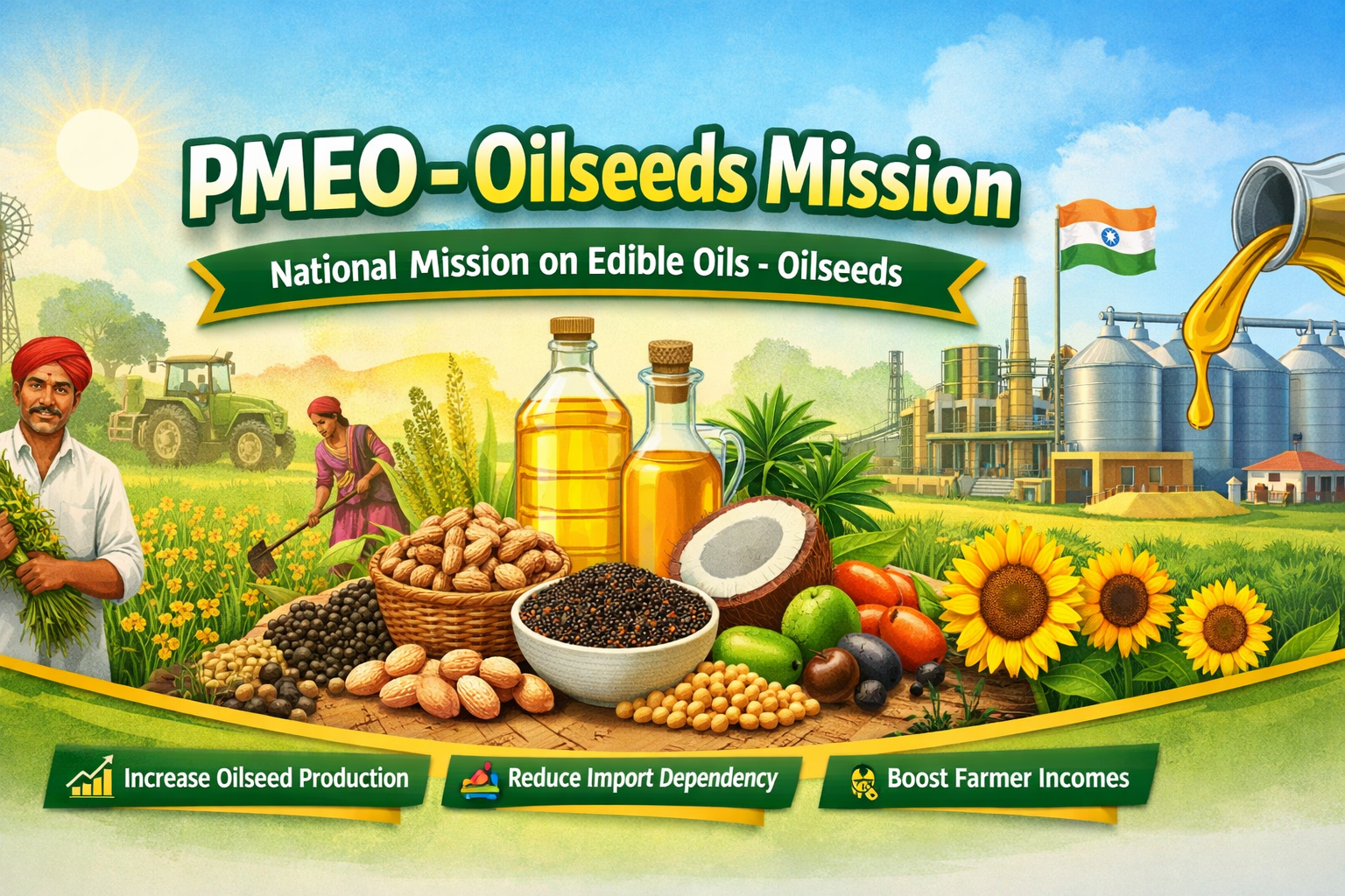 PMEO – Oilseeds Mission (National Mission on Edible Oils –&nbsp;Oilseeds)