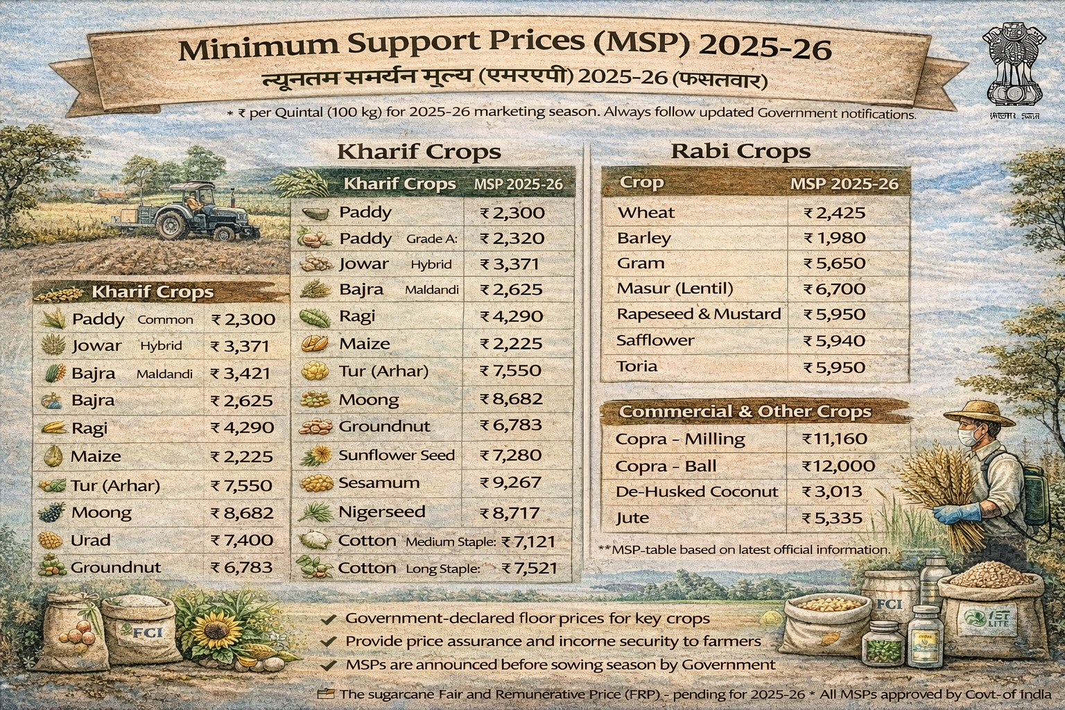 Minimum Support Price (MSP)&nbsp;System