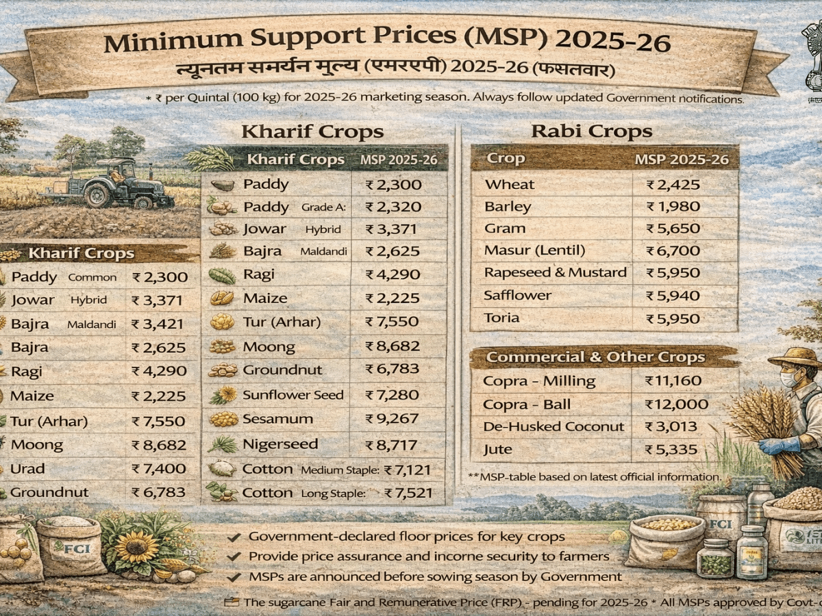 Minimum Support Price (MSP)&nbsp;System