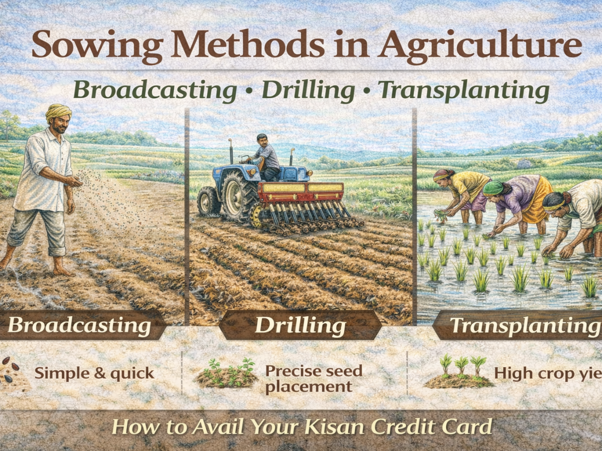 Sowing Methods in Agriculture: Broadcasting, Drilling, and&nbsp;Transplanting