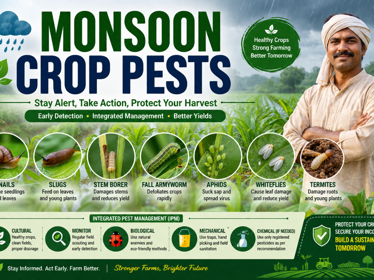 Monsoon Crop Pests in India: Snails, Insects, and Their Effective Control&nbsp;Methods