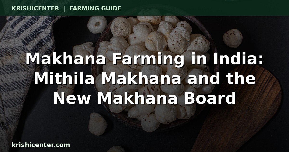 Makhana Farming in India: Mithila Makhana, the New Makhana Board and the Income Potential for Farmers / भारत में मखाना की खेती: मिथिला मखाना, नया मखाना बोर्ड और किसानों के लिए आय की&nbsp;संभावना